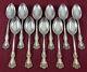 11 Sterling 5 O'clock Spoons Revere 1898 International Silver Mono With Cloth