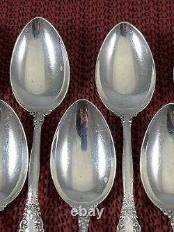11 Sterling 5 O'Clock Spoons REVERE 1898 International Silver Mono With Cloth