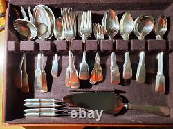 1810 by International Sterling Silver Flatware Set. 70 pcs + 4 SS Napkin Rings