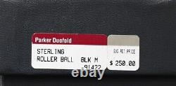 1992 Parker International Sterling Silver Godron Pattern Rollerball Pen New