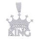 1.25 Cttw Dvvs1 Moissanite King Crown Pendant Real Sterling Silver