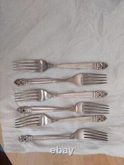 28 piece set of international royal Danish sterling silver flatware