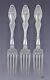 3 Fine International Cloeta C1905 Sterling Silver Dinner Forks