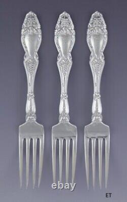 3 Fine International Cloeta c1905 Sterling Silver Dinner Forks