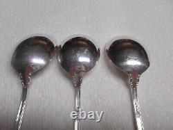 3 International Joan of Arc Sterling Silver 6 Round Soup Spoons NO MONO