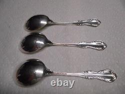 3 International Joan of Arc Sterling Silver 6 Round Soup Spoons NO MONO
