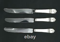 (3) International Sterling Silver Knife 9 1/8, Sonja Pattern c. 1937
