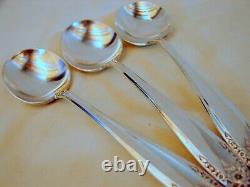 3 International Sterling Silver Prelude Cream Soup Spoons Excellent 6-1/2in 1939