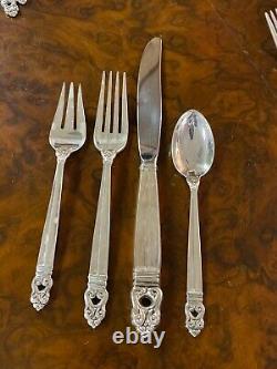 48 Piece International Silver Royal Danish Sterling Flatware Set, service 4 12