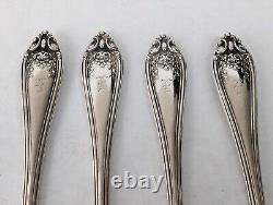 4 International Sterling Silver FLORENCE 1903 Solid Flat Handle Butter Spreaders