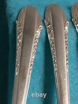4 International Sterling Silver Salad Forks, Enchantress 6-1/4 Heavy Art Deco