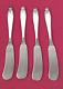 4 Prelude By International Sterling Silver Flat Handle Butter Spreaders 5 7/8