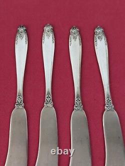 4 PRELUDE by International Sterling Silver Flat Handle BUTTER SPREADERS 5 7/8