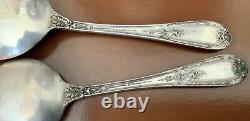 6 International Sterling Silver Fontaine Round Soup Spoons No Mono