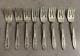 8 Wedgwood Pattern Forks Aprox 6 1/4 By International Sterling Silver- No Mono