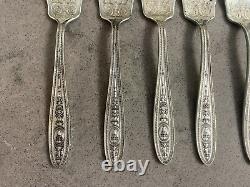 8 Wedgwood Pattern Forks Aprox 6 1/4 by International Sterling Silver- No Mono