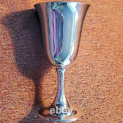 8 water goblets LORD SAYBROOK by International 6.625 in sterling silver NO mono