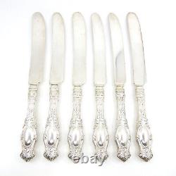 ABBOTSFORD by INTERNATIONAL Sterling Silver Set of 6 Dinner Knives Monod 925