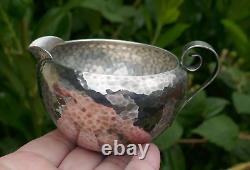 Antique Arts & Crafts International Sterling Silver Hammered Designed Creamer