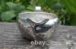 Antique Arts & Crafts International Sterling Silver Hammered Designed Creamer