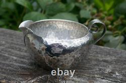 Antique Arts & Crafts International Sterling Silver Hammered Designed Creamer