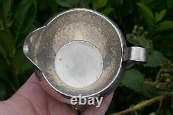 Antique Arts & Crafts International Sterling Silver Hammered Designed Creamer