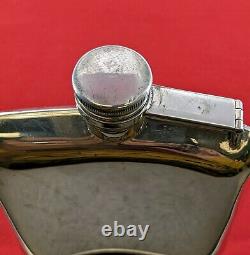 Antique International Sterling Silver 3/4 Pint Flask Monogrammed 194424A