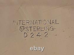 Antique International Sterling Silver Square Bowl D242 615 Grams
