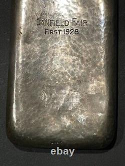 Antique International Sterling silver Hammer Hip Flask Liquor 1/2Pint RARE