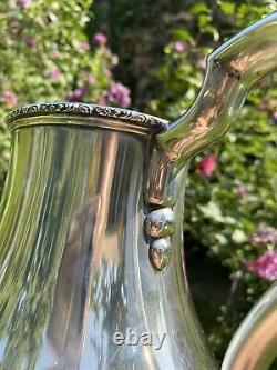 Antique Sterling Silver International Pitcher. Ca 1940s, 762 Grams