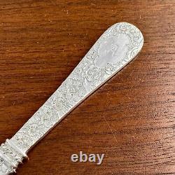 BAILEY & CO HEAVY GAUGE STERLING SILVER CHEESE SERVING KNIFE With PICKS