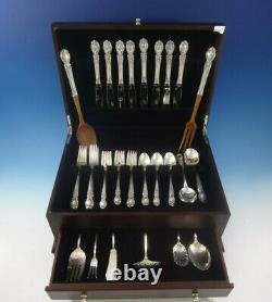 Brocade by International Sterling Silver Flatware Set For 8 Service 48 Pieces