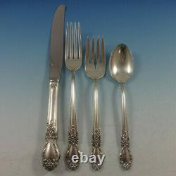 Brocade by International Sterling Silver Flatware Set For 8 Service 48 Pieces