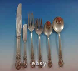 Brocade by International Sterling Silver Flatware Set For 8 Service 50 Pieces