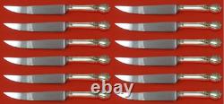 Brocade by International Sterling Silver Steak Knife Custom Set 12 pcs 8 1/2