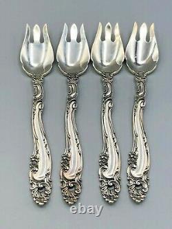 Decor by Gorham Sterling Silver set of 4 Ice Cream Forks 5 5/8