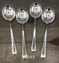 Enchantress by International Sterling Silver set of 4 Cream Soup Spoons 6.5