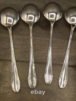 Enchantress by International Sterling Silver set of 4 Cream Soup Spoons 6.5