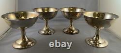 Four International Sterling Silver Lord Saybrook Champagne/Sorbet Goblets P122