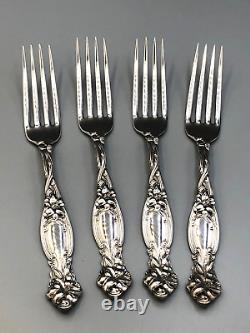 Frontenac by International Sterling Silver set of 4 Dinner size Forks 7.5