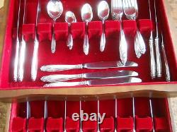 INTERNATIONAL STERLING PRELUDE 51 PC FLATWARE SET with Chest