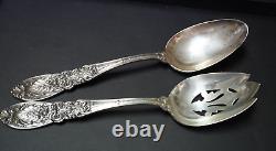 INTERNATIONAL STERLING SILVER 8 1/2 2 pc SALAD SET-RICHELIEU-NO MONO-FREE S/H