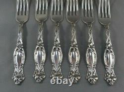INTERNATIONAL Sterling FRONTENAC 7 1/8 inch LUNCHEON / PLACE FORKS SET OF 6