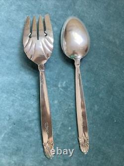 INTERNATIONAL Sterling Silver 9 EMPRESS Fork & Spoon SERVING SET