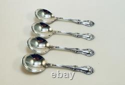 International Joan of Arc Sterling Silver Cream Soup Spoons Set of 4 No Mono