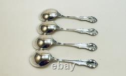 International Joan of Arc Sterling Silver Cream Soup Spoons Set of 4 No Mono