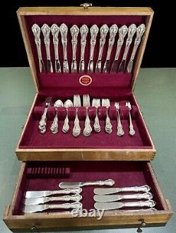 International Joan of Arc Sterling Silver Flatware, 72 Pieces, 12 Place Settings