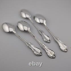 International Joan of Arc Sterling Silver Oval Soup Spoons 6 3/4 Set of 4