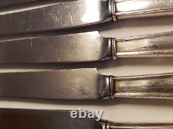International Knife Set of 7 Sterling Silver handles & Stainless Blades