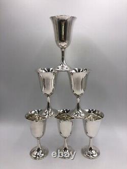 International LORD SAYBROOK Sterling Silver Goblet P664 6 Pieces